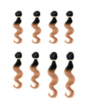 BEAU-DIVA BODY WAVE 8PCS Human Blend Hair WEAVES PACKAGE