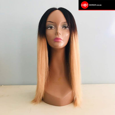 HOTDOT Wig: Two Tone Black & LIGHT BROWN Wig 16 inch SKU HD-LB16w8c Hotdot.co.za