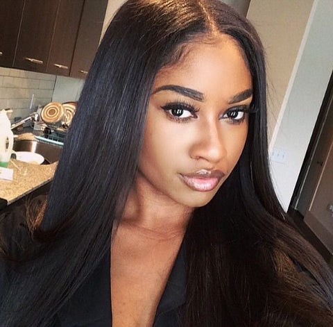 Hotdot Brazilian Wig Straight 3 Parts Closure SKU STW Wig