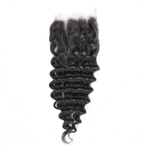 Beau-Diva 9A Brazilian Deep Water Curly 4X4 Closure CLOSURE 3PART DW CURL Hotdot.co.za