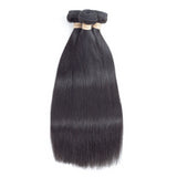 Free Closure:Brazilian Straight Weaves x3Bundles+ Free Closure SKU 3STW/MC