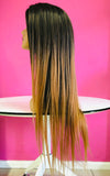 Hotdot Two tone Straight 22inches SYNTHETIC Wig  SKU Chilli 22"