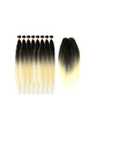 24"inches 8pcs and Closure New Straight Style Synthetic Package