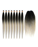 24"inches 8pcs and Closure New Straight Style Synthetic Package