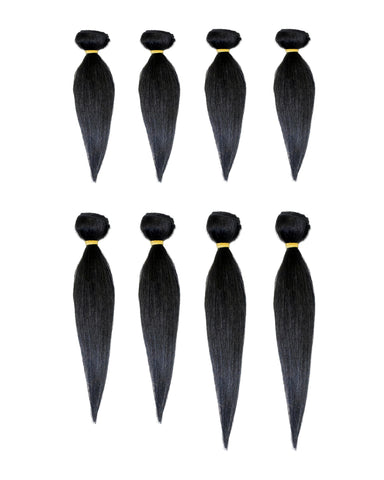 BEAU-DIVA Yaki WAVE 8PCS Brazilian Human Blend Hair PACKAGE