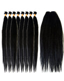 24"inches 8pcs and Closure New Straight Style Synthetic Package