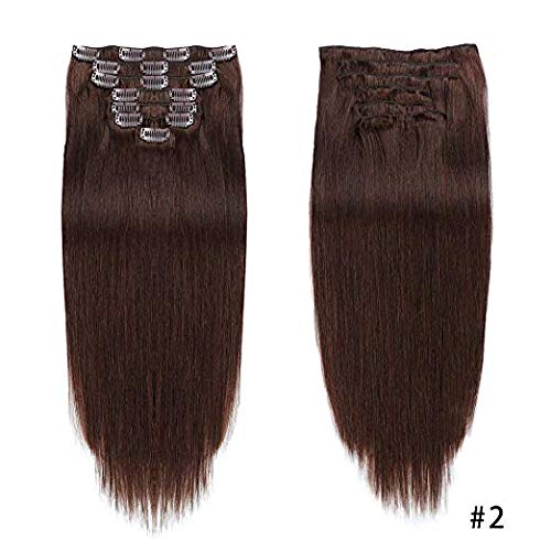 Clipins hair extensions 2024 human hair number 2