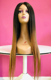 Hotdot Two tone Straight 22inches SYNTHETIC Wig  SKU Chilli 22"